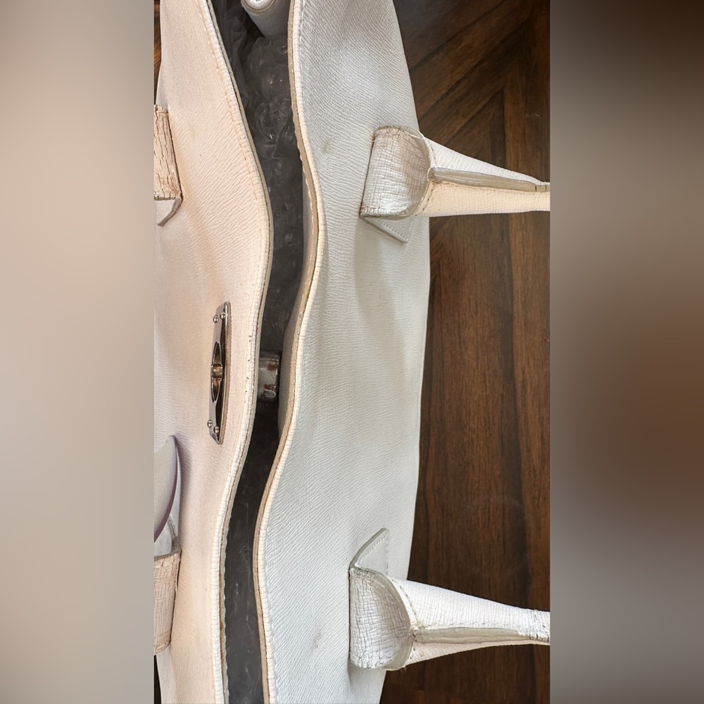 Furla White Satchel with scarf - Picture 11 of 16